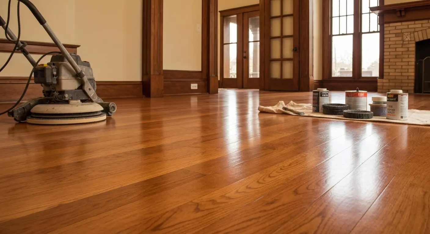 Screen and recoat hardwood floor maintenance