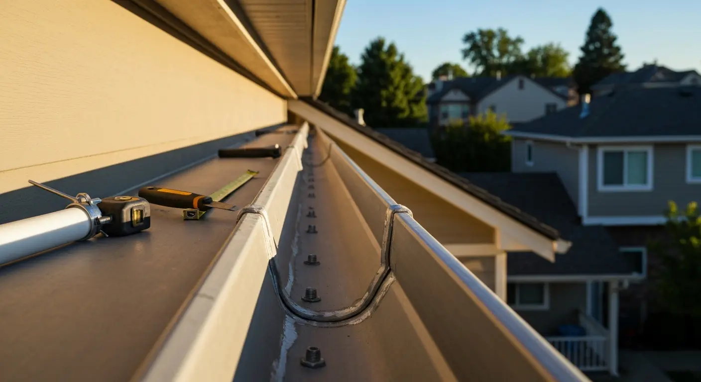 Gutter leak repair