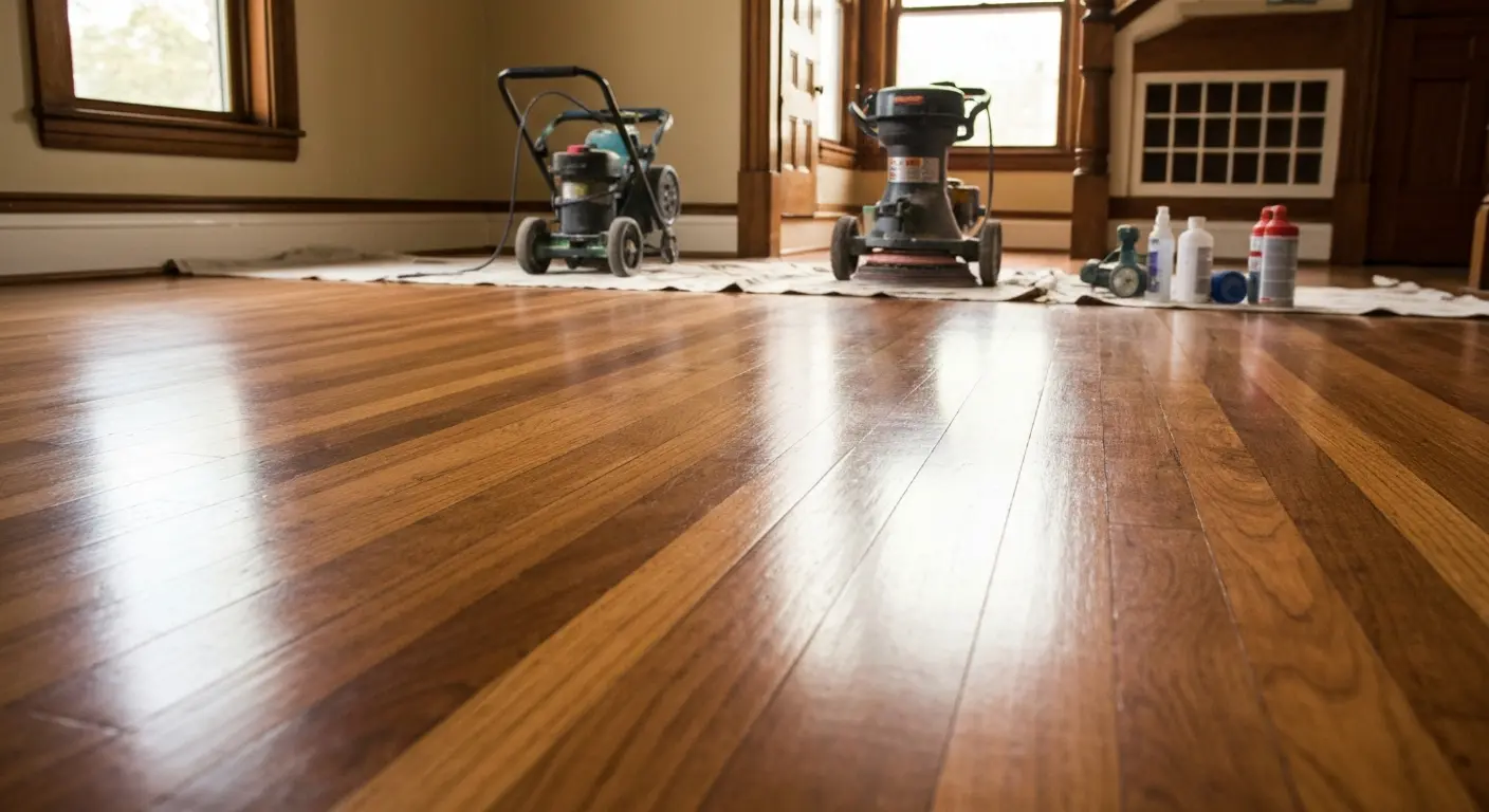 Full hardwood floor refinishing project