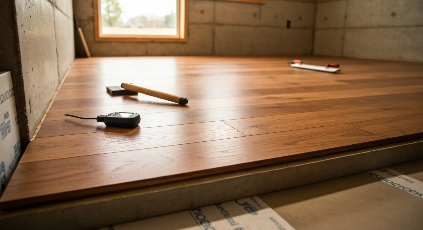 Engineered hardwood flooring installation