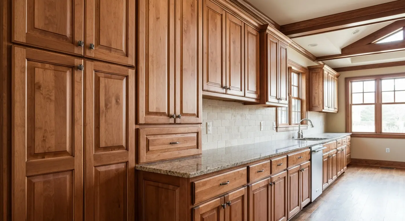 Custom kitchen cabinet installation