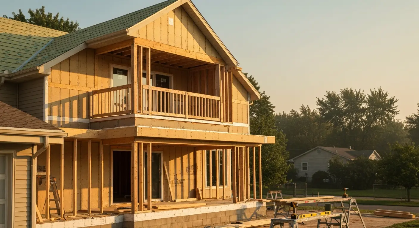 Home addition framing