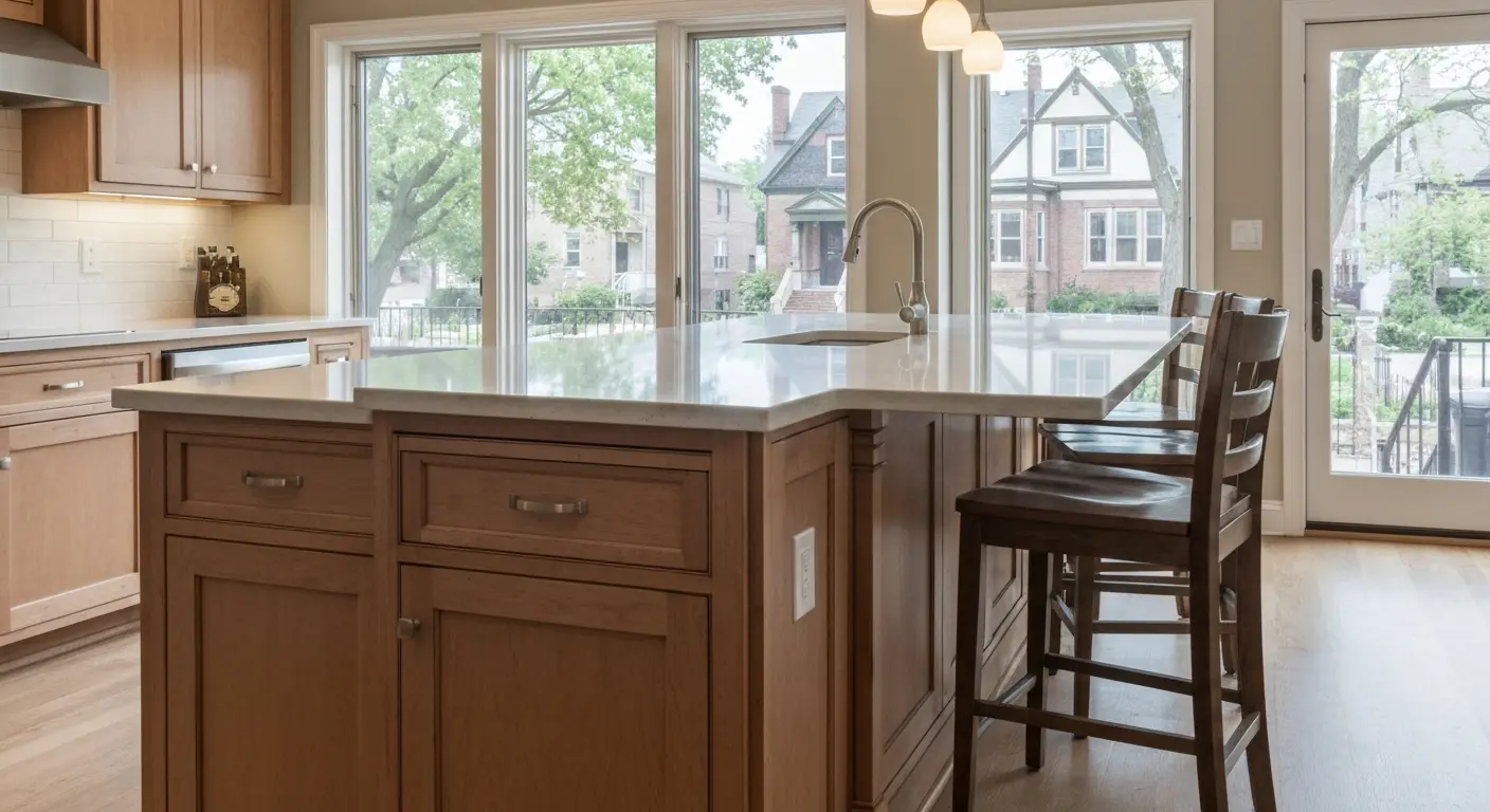 Kitchen island with seating
