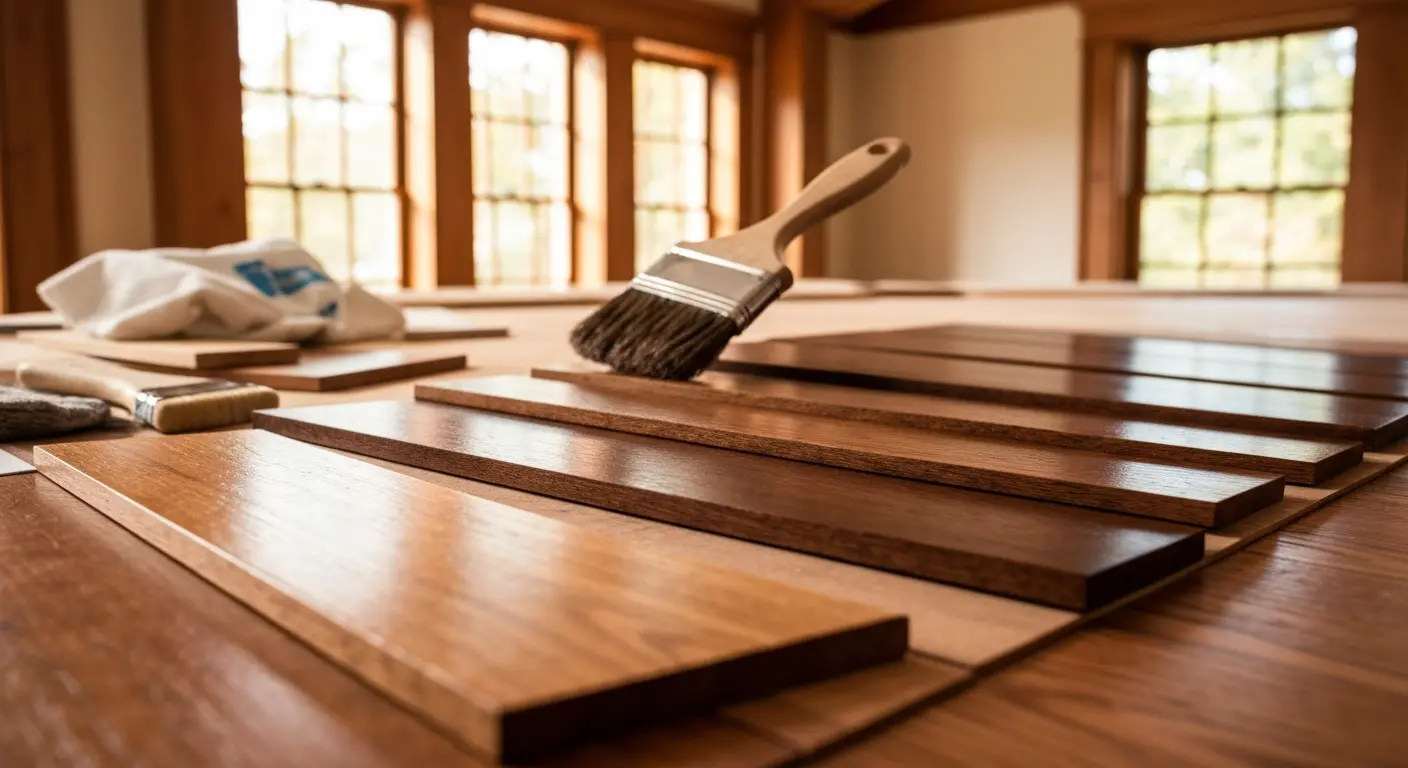 Hardwood floor stain samples and color options