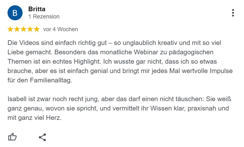 Google Review zu KIDSYOGA+