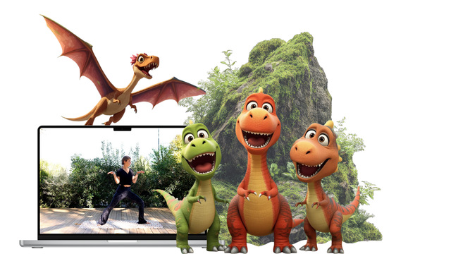 Online Kinderyoga Darstellung mit Laptop, Tablet und Handy