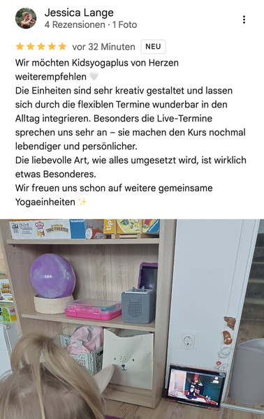 Google Review zu KIDSYOGA+