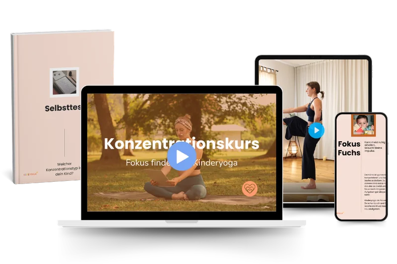 Konzentrationskurs auf Laptop, Tablet, Handy und Selbsttest-Buch