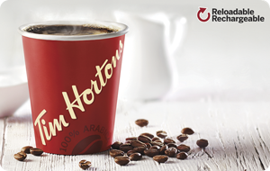 Tim Hortons Gift Card balance example (Canada)