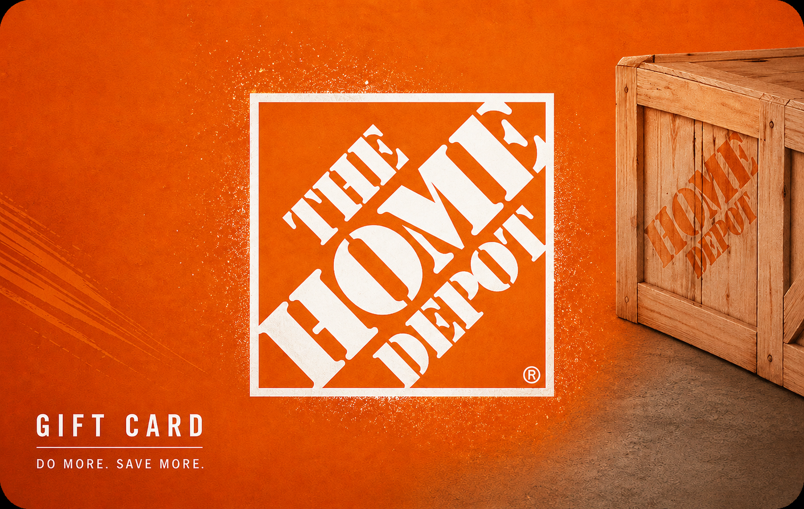 Home Depot gift card shown beside a Canadian balance-check guide