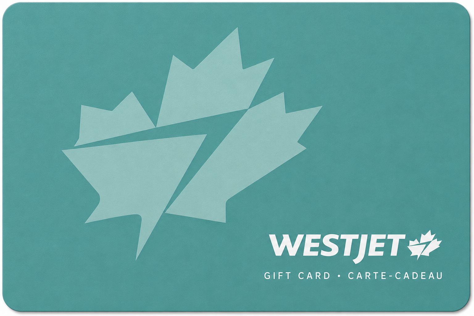 WestJet gift card shown beside a Canadian balance-check guide