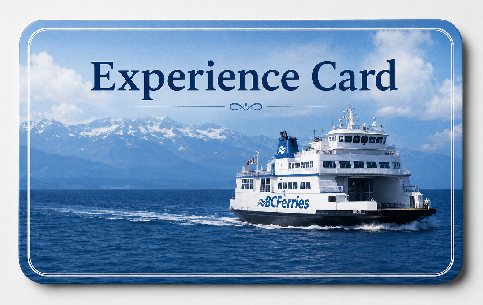 BC Ferries gift certificate shown beside a Canadian balance guide