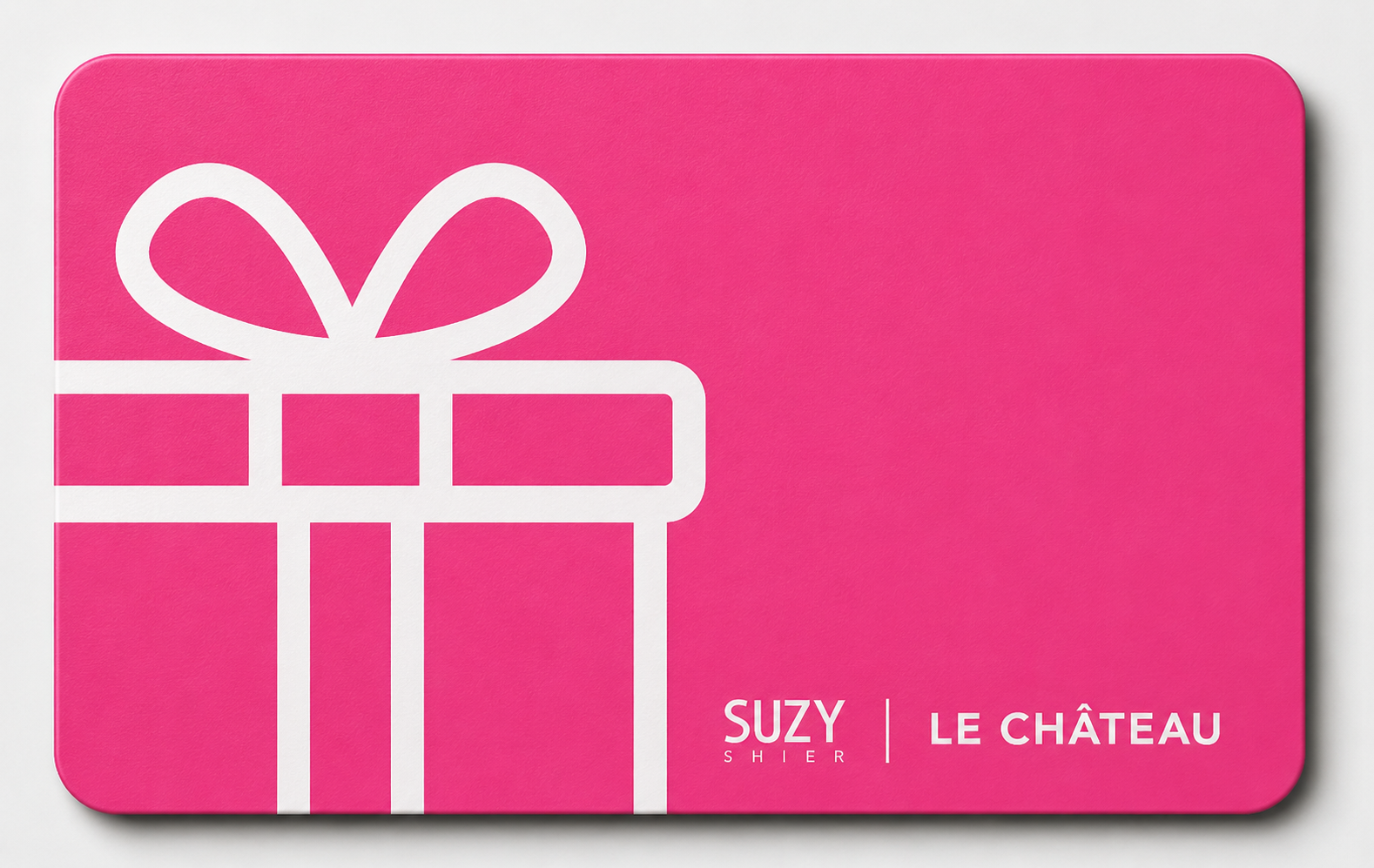Suzy Shier gift card shown beside a Canadian balance-check guide