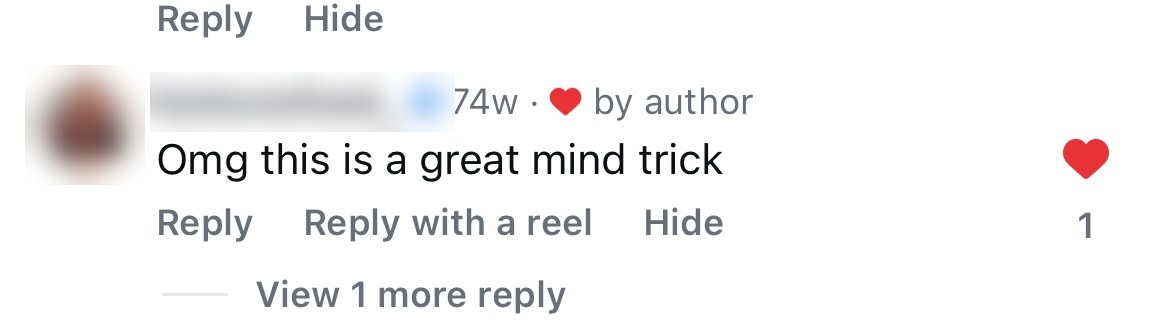 Instagram comment praising a natural alternative to weight loss jabs for cravings