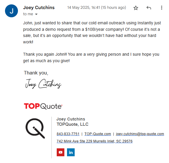 Demo request from $10B company