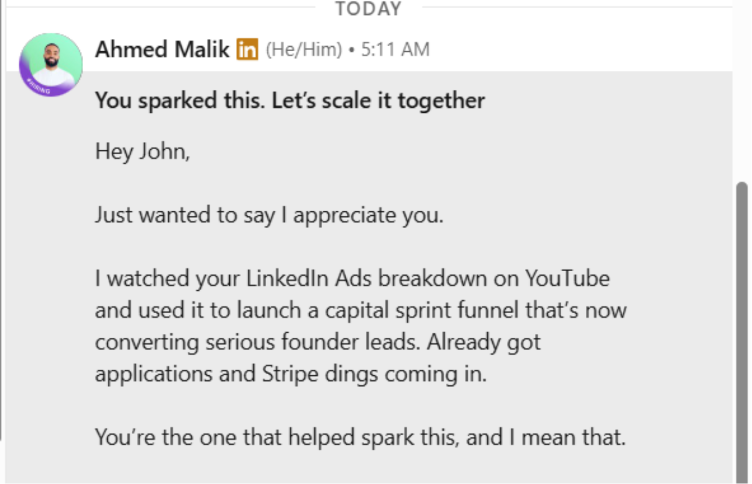 Ahmed capital sprint funnel