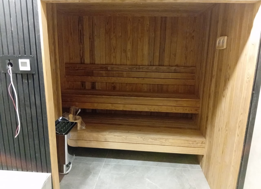 Timber sauna interior