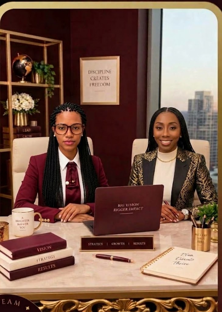 Co-Founders Sonja Holman and Dr. La'Kisha Hickerson at their office desk