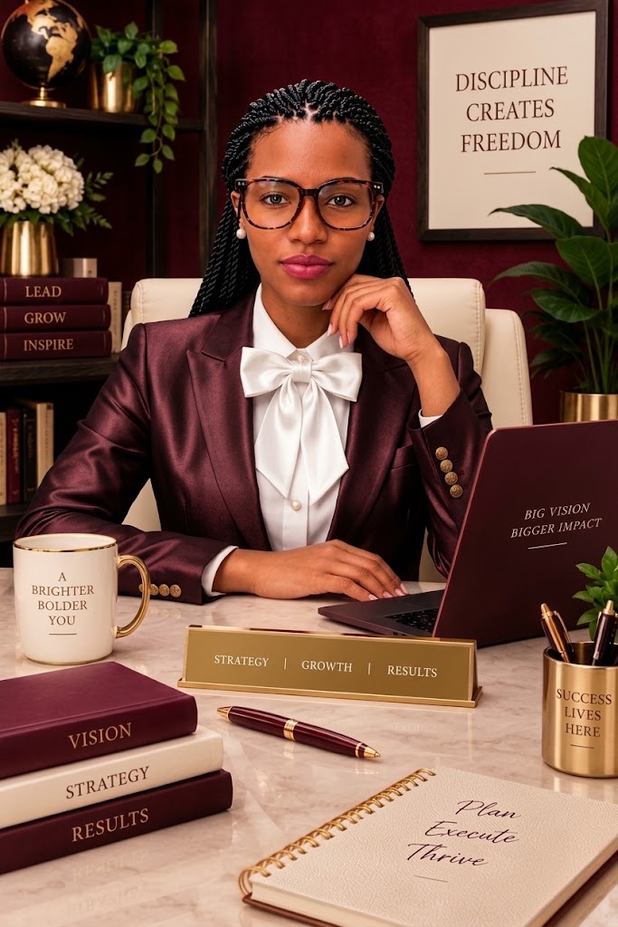 Sonja Holman, Co-Founder, at her office desk