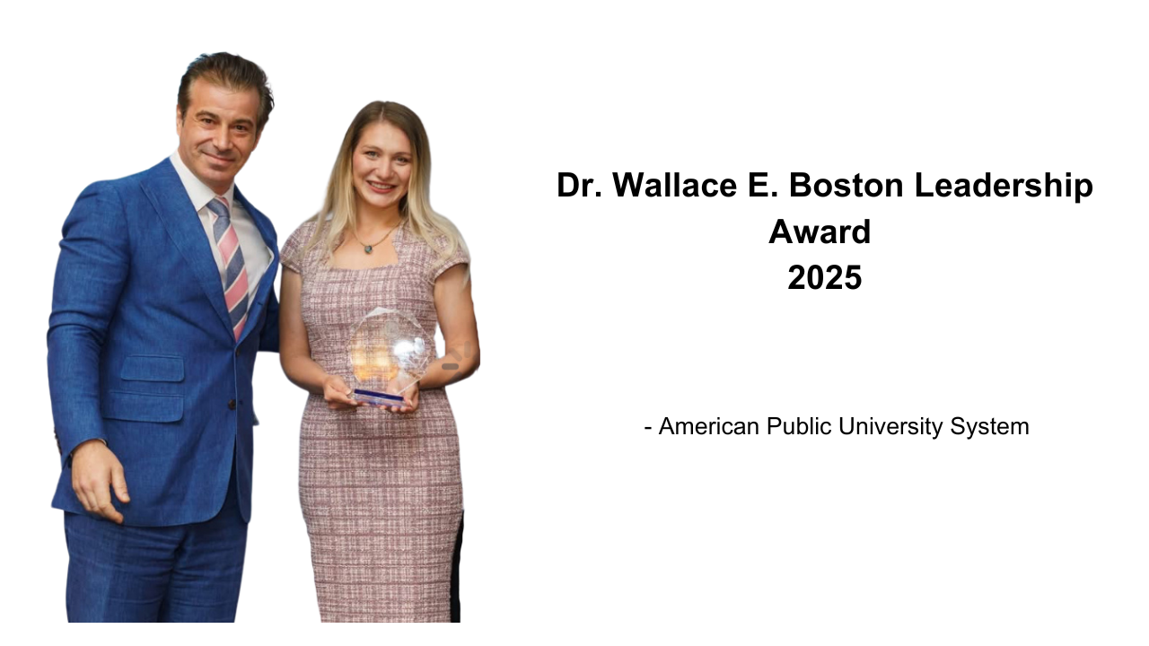 APUS Graduate Dr. Isabelle Vladoiu receives Dr Wallace Boston Leadership Award 