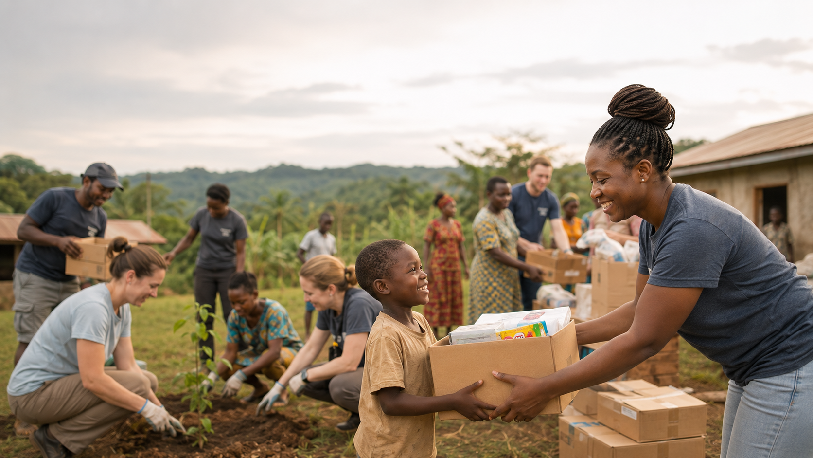 Smiling children in a community served by Missions Arise Foundation