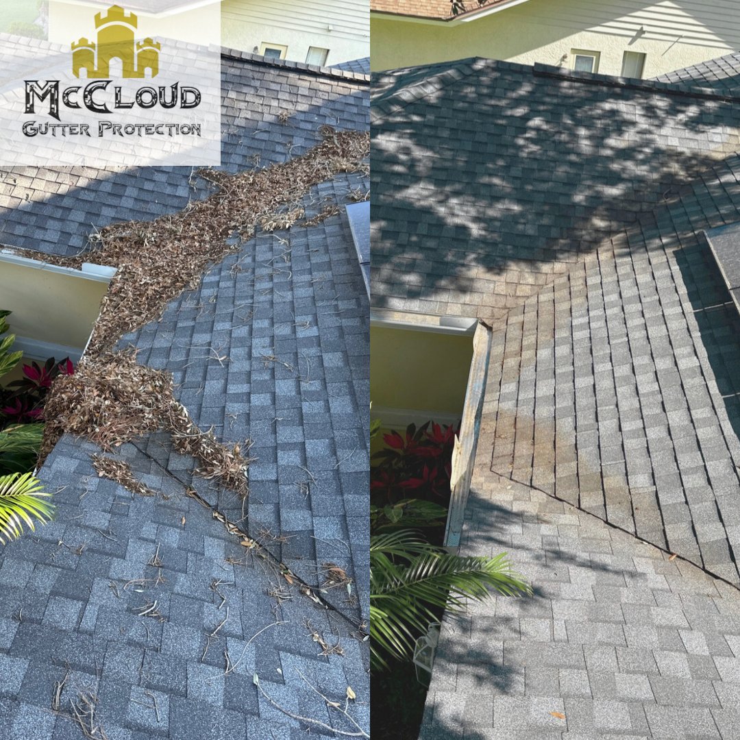 Before and after roof