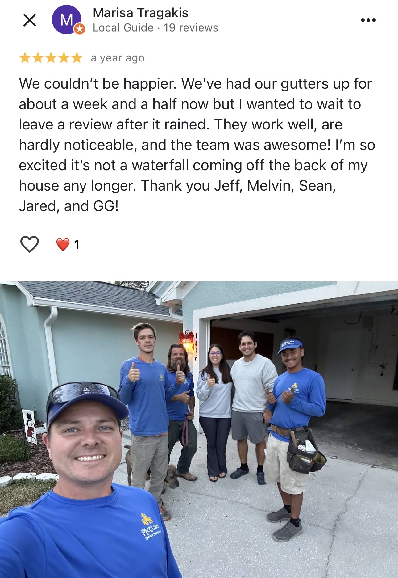 McCloud Gutter Protection customer review 11