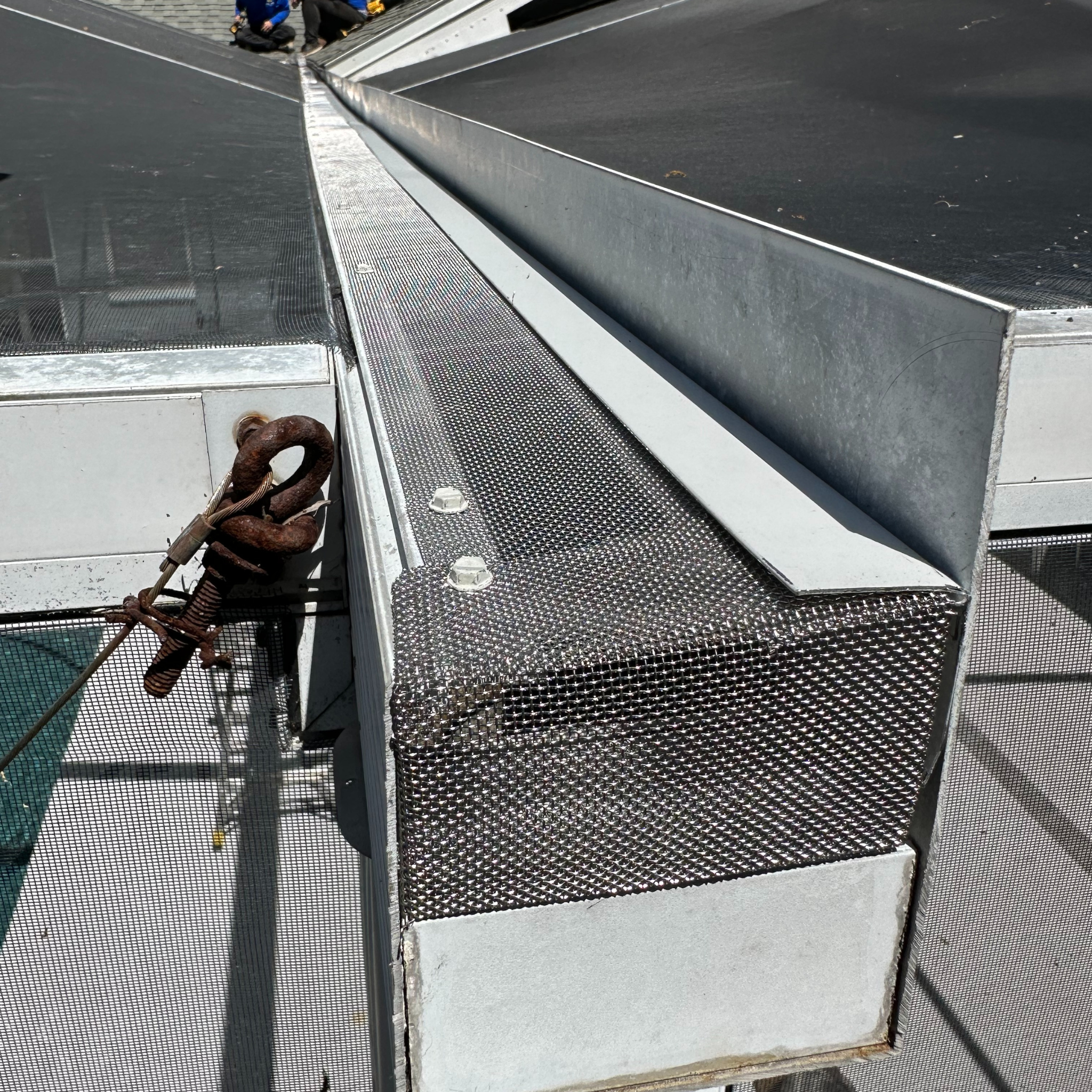 Custom stainless steel micro mesh gutter guard installation