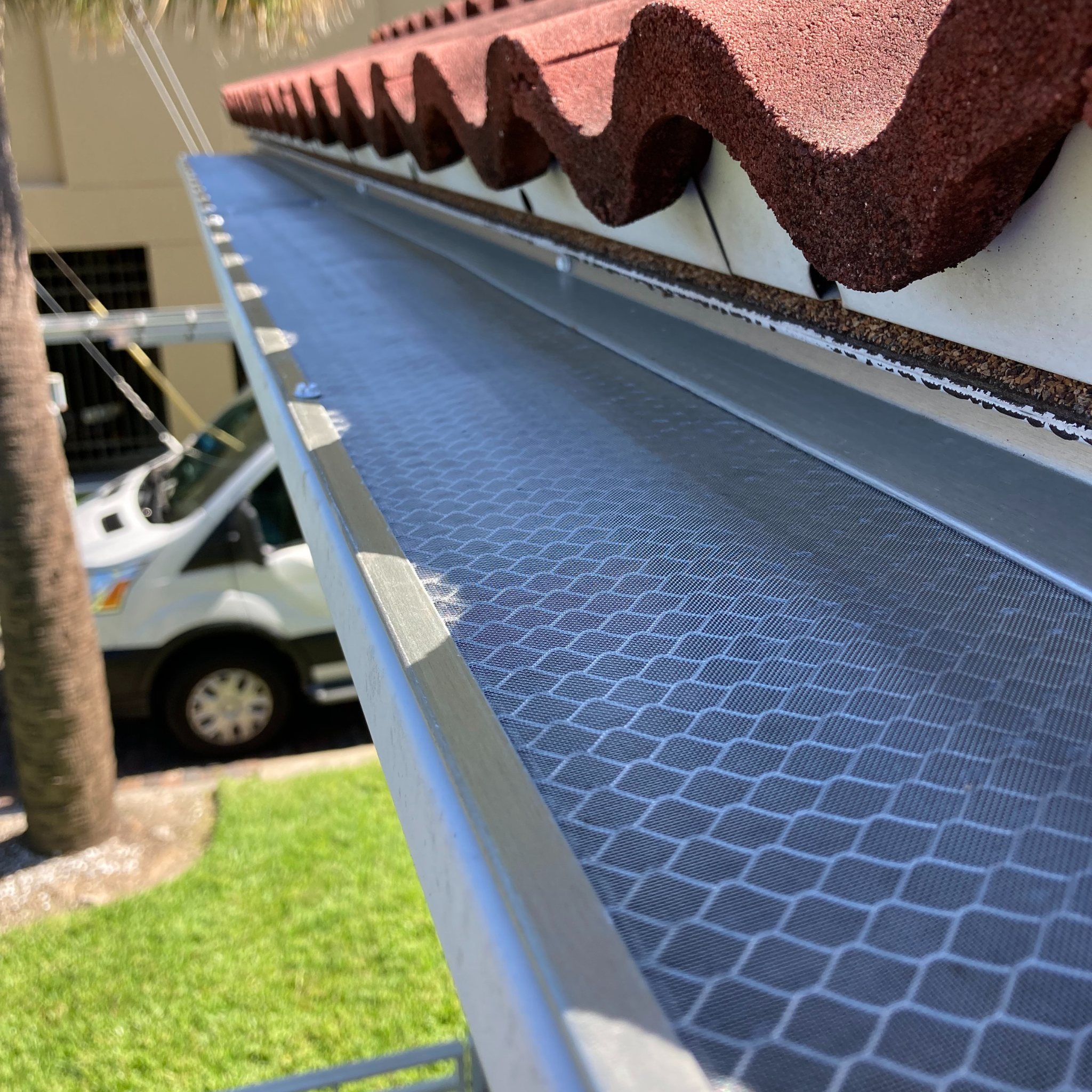 Gutter guard close-up by McCloud Gutter Protection