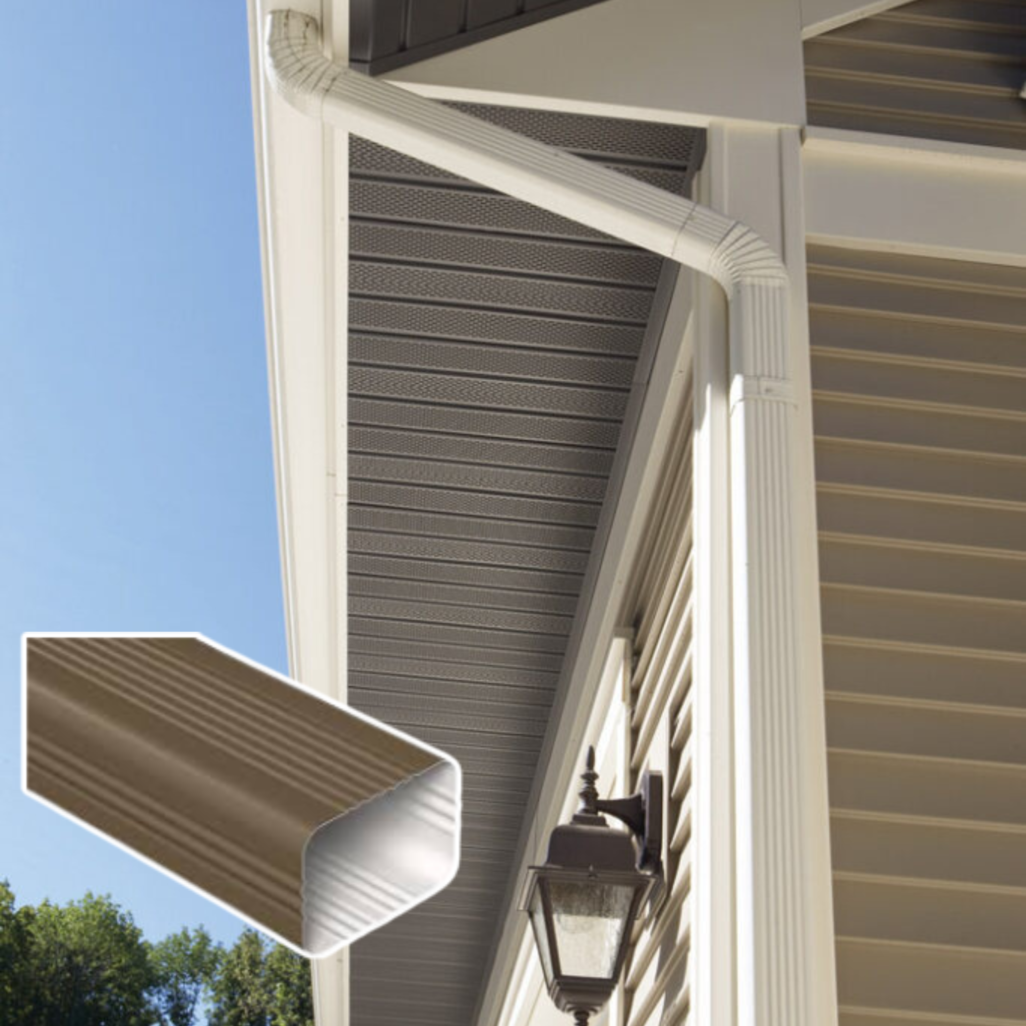Corrugated downspout