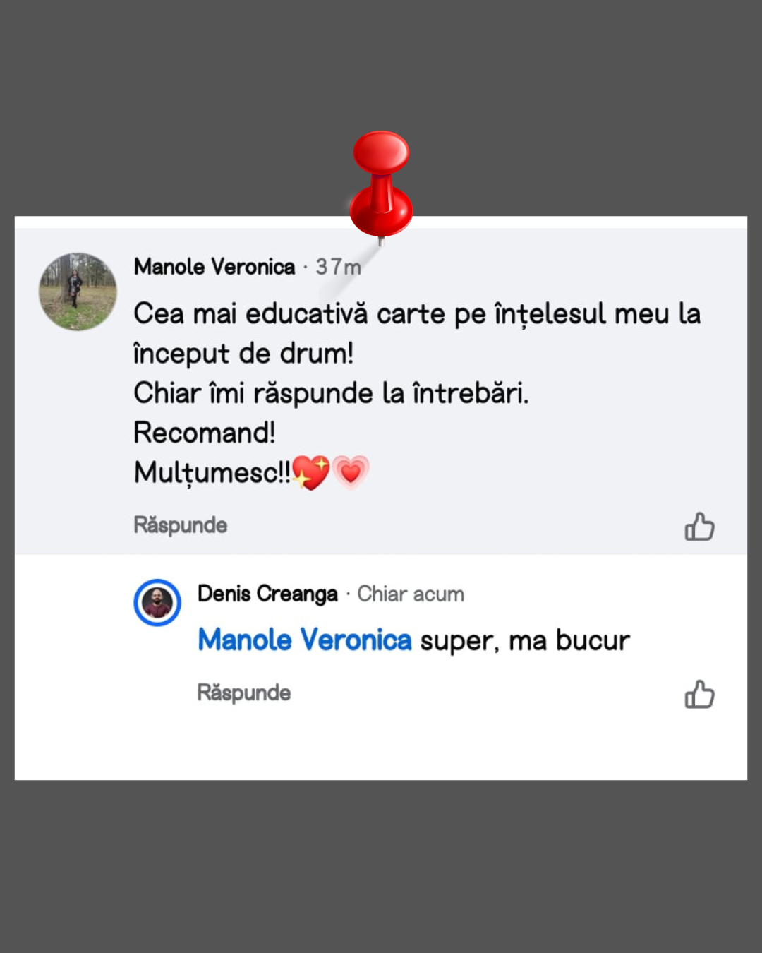 Testimonial cursantă