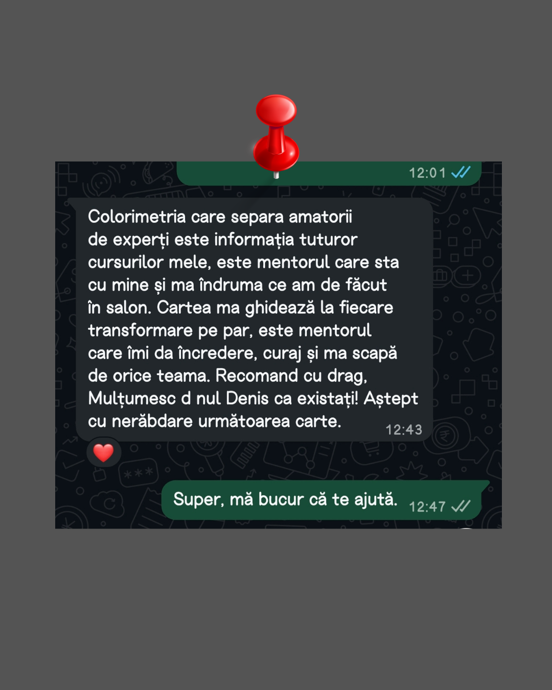 Testimonial cursantă