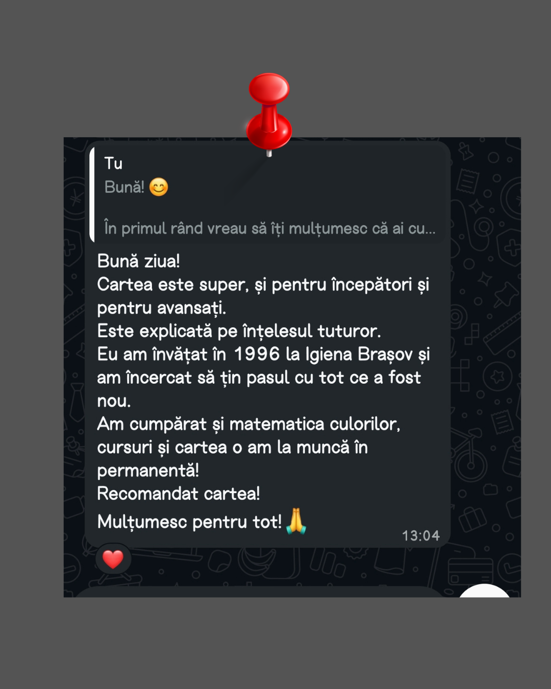 Testimonial cursantă