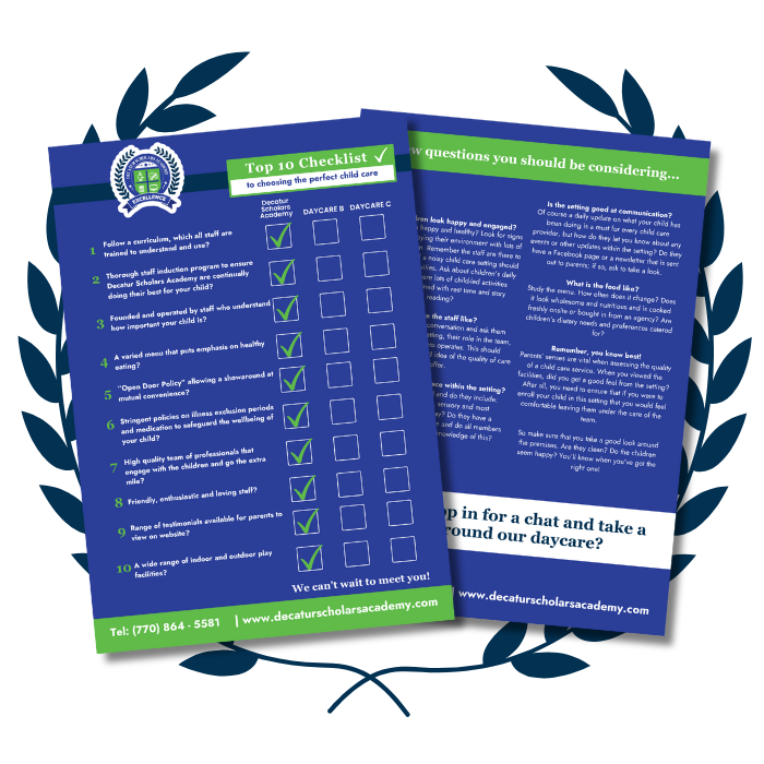 Free download to compare the differences and benefits in childcare settings in decatur, GA