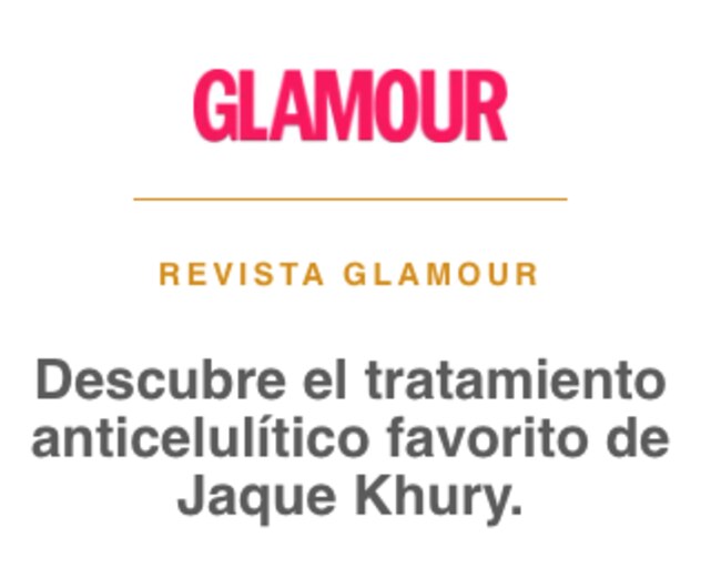 Cobertura de Gold Incision® en Glamour