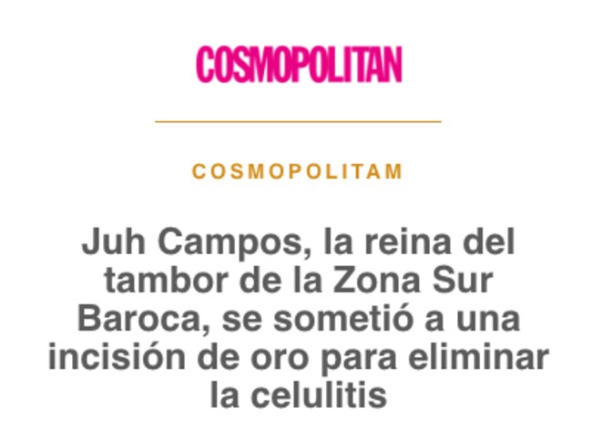 Cobertura de Gold Incision® en Cosmopolitan