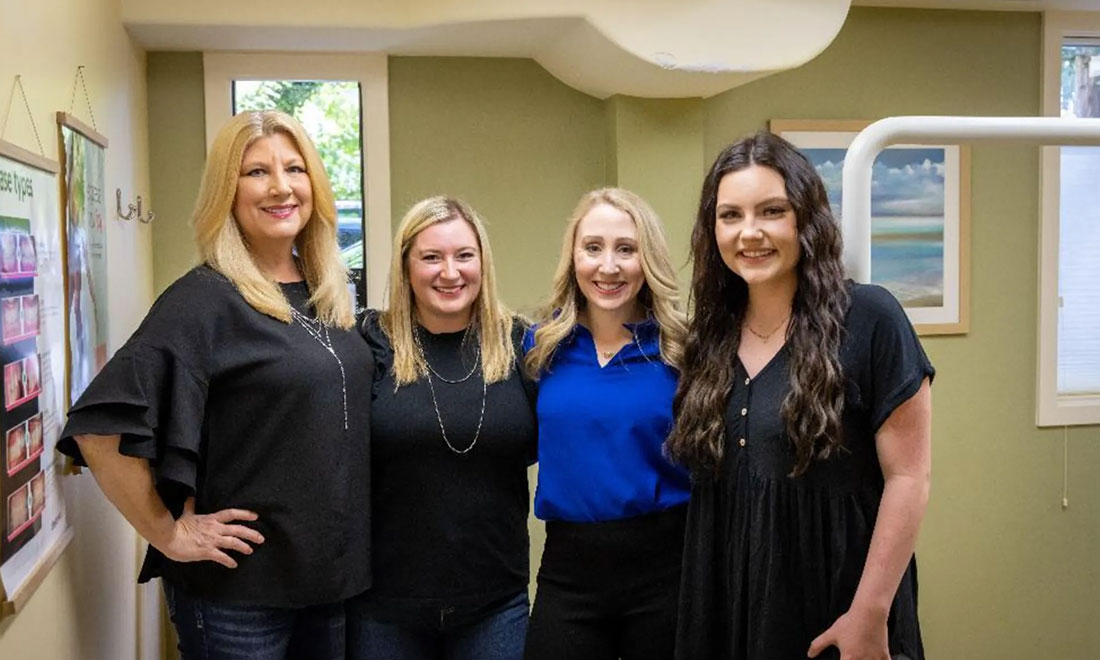 Woman with teeth whitening