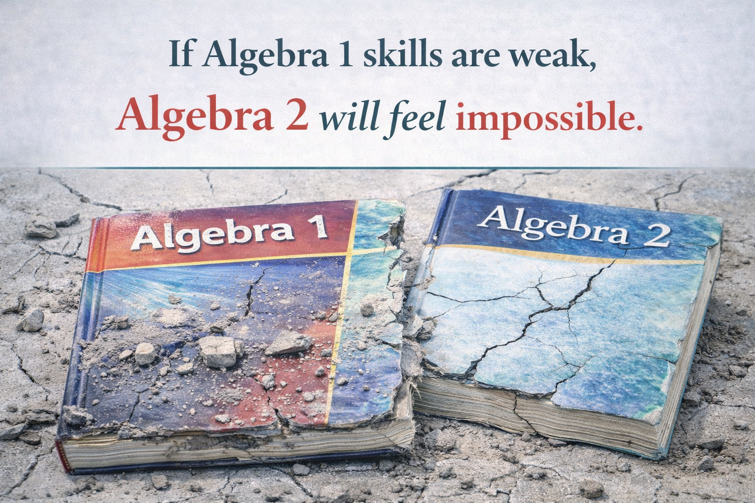When Algebra 1 skills are weak, Algebra 2 will feel impossible.