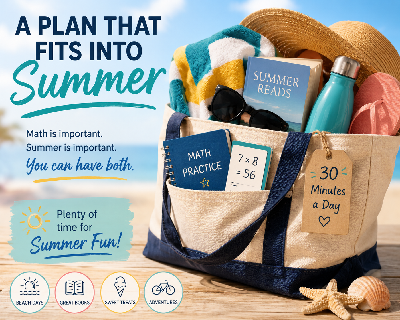 A Plan That Fits Into Summer One of the biggest concerns parents have about summer math is simple: Will this take over our summer? The answer is no. The goal of the Repair Window is not to recreate school at home. Summer should still include vacations, pool days, camps, family activities, and time to relax. What students need is a small amount of consistent effort. For many families, that looks like about 30 minutes of practice each day and one or two tutoring sessions per week. The rest of the day is still available for everything else that makes summer special. Think of it this way: just as a young athlete might continue practicing during the off-season, students benefit from keeping their math skills active while school is out. A little consistency now can make a big difference when the next school year begins. Summer should still feel like summer. The goal is simply to make room for progress along the way.