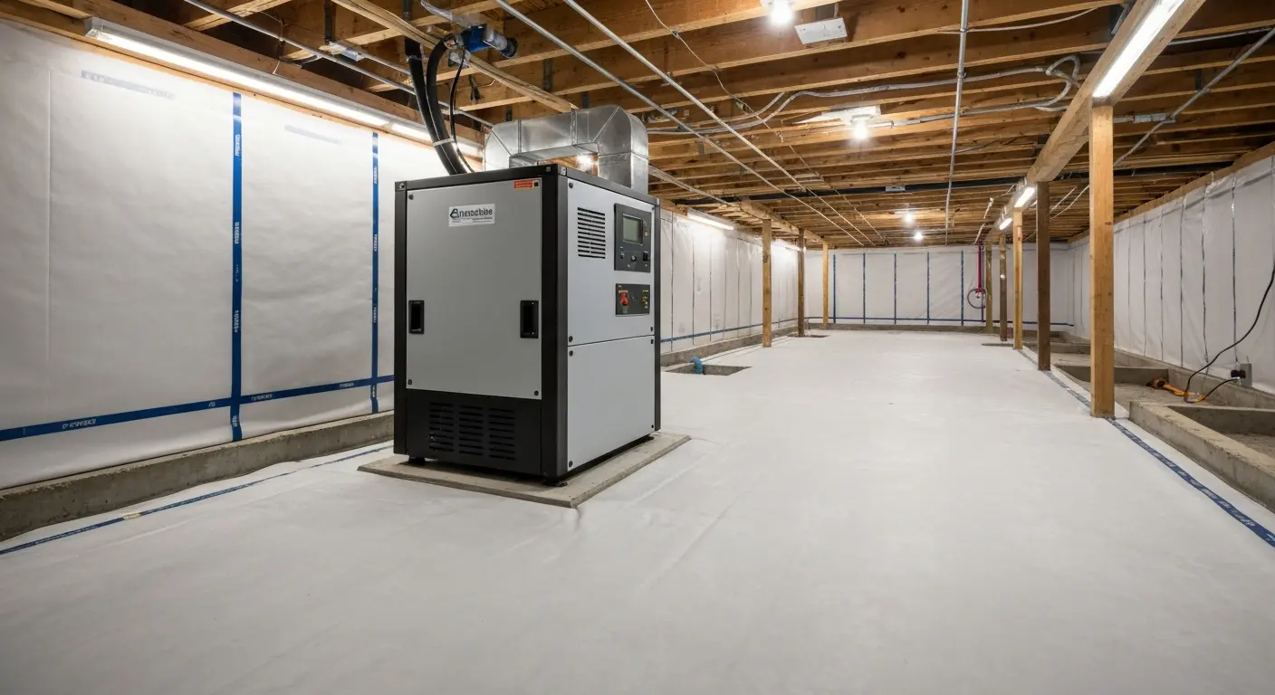 Crawl space dehumidifier