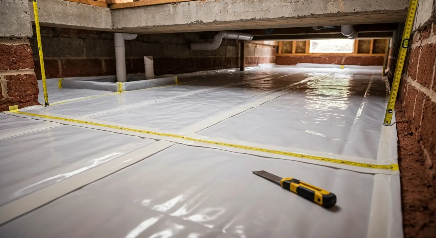 Vapor barrier and drainage installation