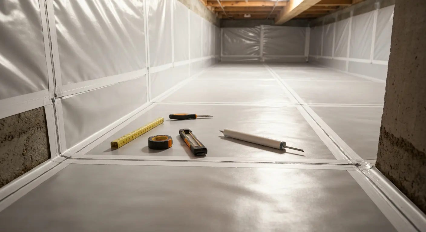 Crawlspace encapsulation installation