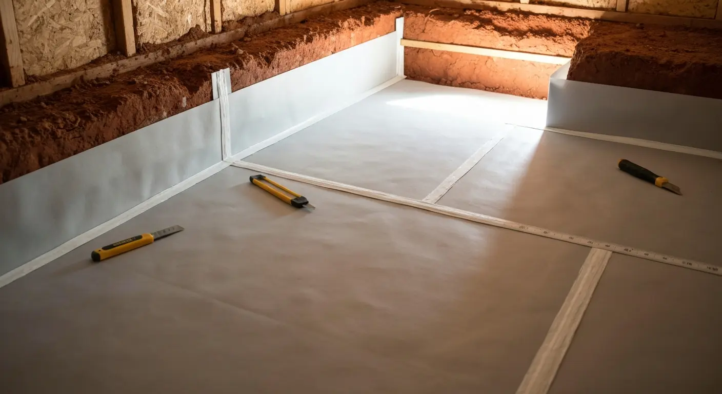 Crawlspace encapsulation installation