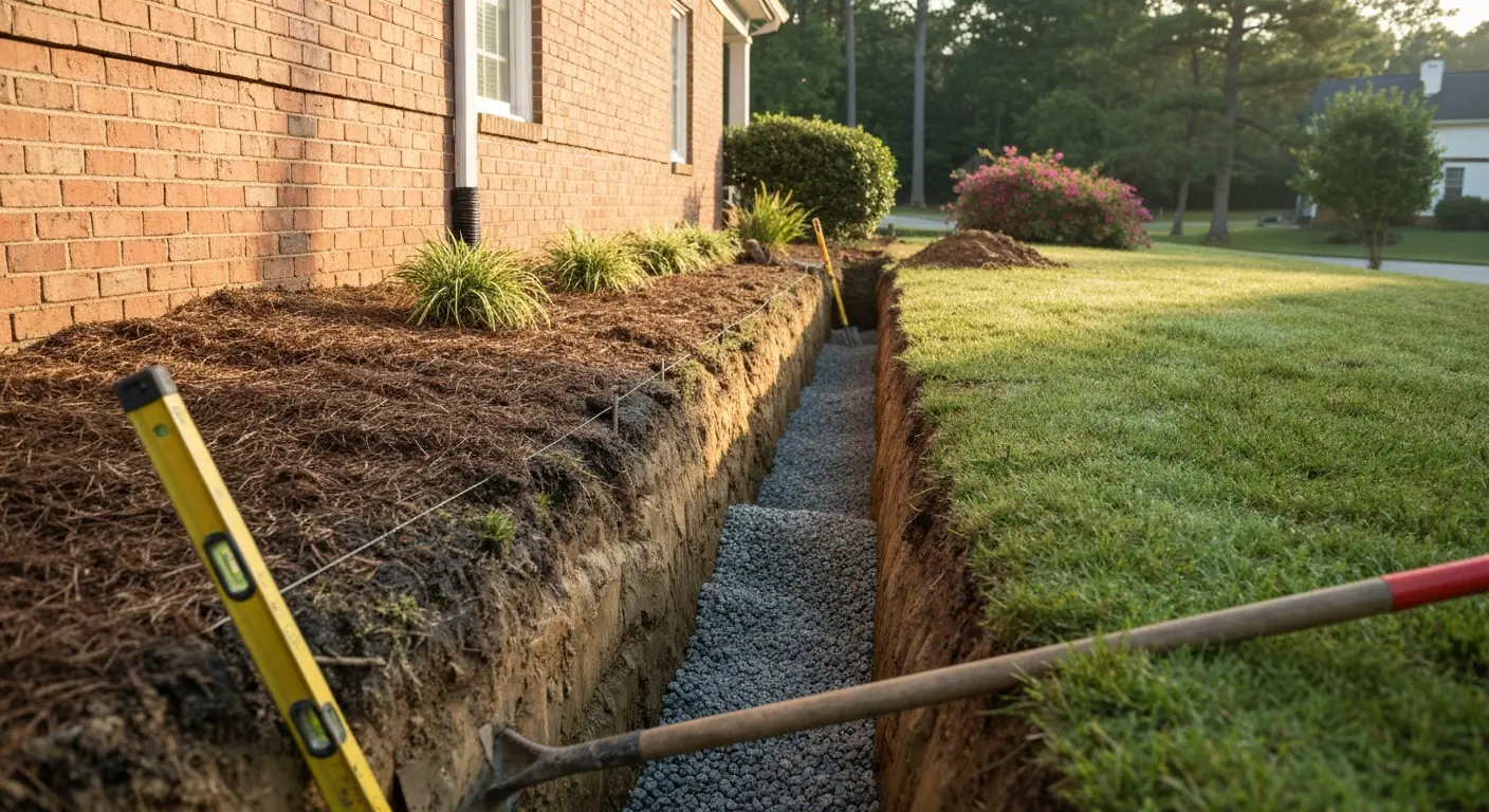 Drainage system installation