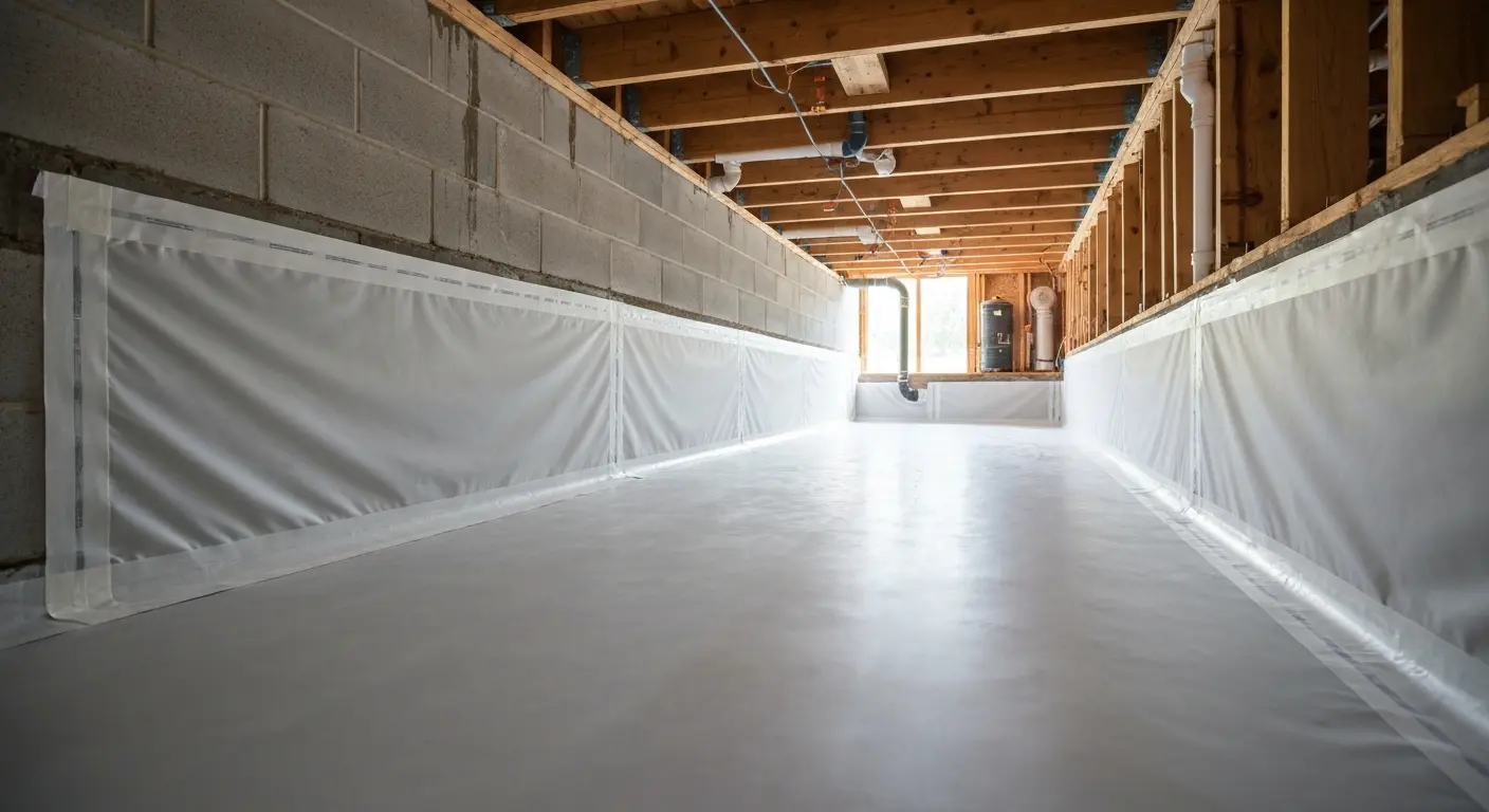 Crawlspace encapsulation in Landrum home