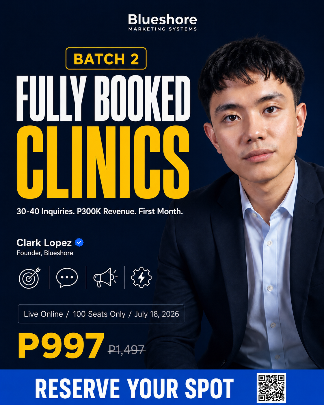 Fully Booked Clinics Program Poster