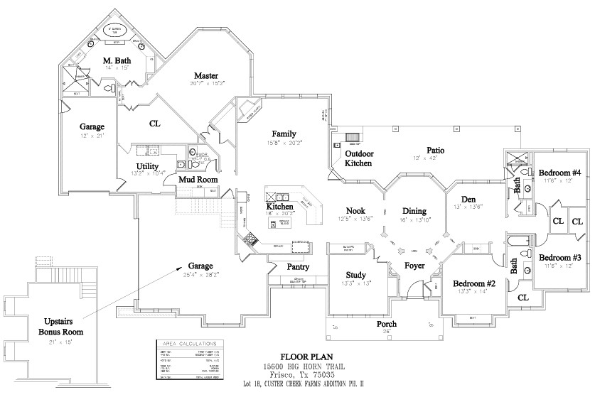 Floor Plan - 15600 Big Horn Trail, Frisco TX 75035