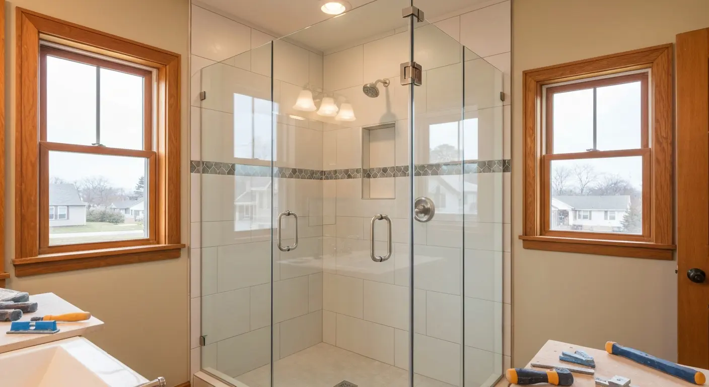 Modern shower remodeling