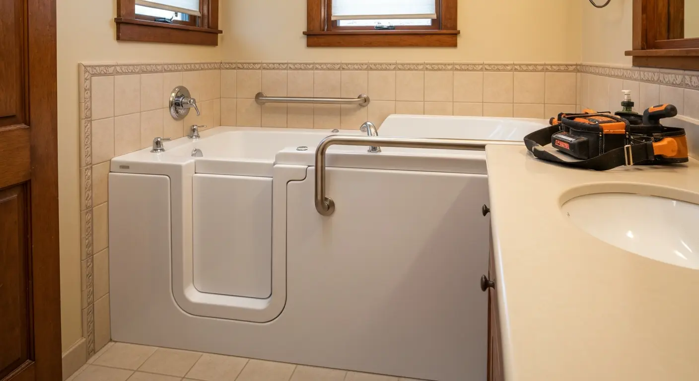 Walk-in tub installation