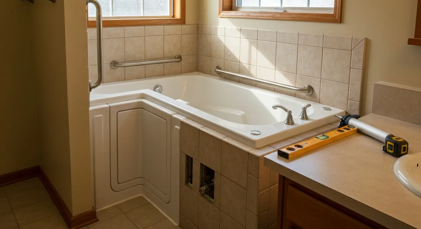Walk-in tub installation